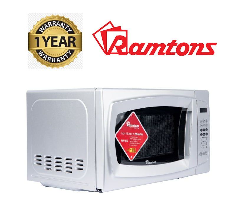Ramtons 20 Ltrs Microwave + GRILL Silver with 1 Year Warranty
