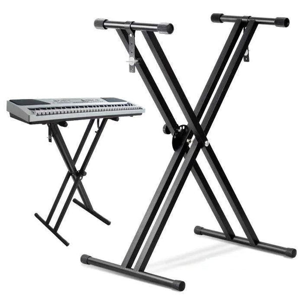 Premium Heavy Duty Piano & Keyboard Stand With Locking Double X Shape Stands