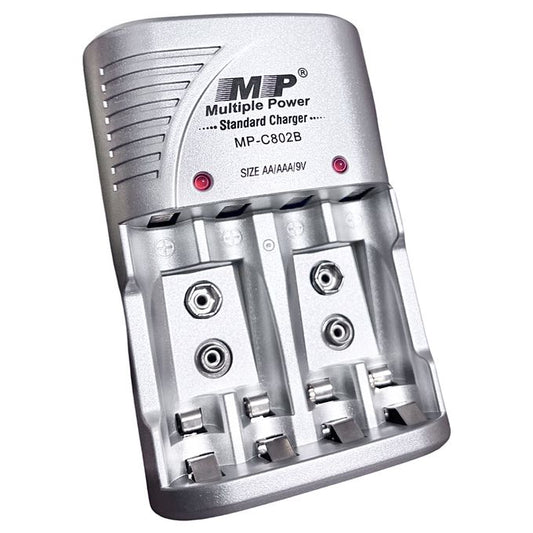 Multiple Power MP Standard Charger For Batteries Size AA/AAA/9V with UK - 3 PIN Plug