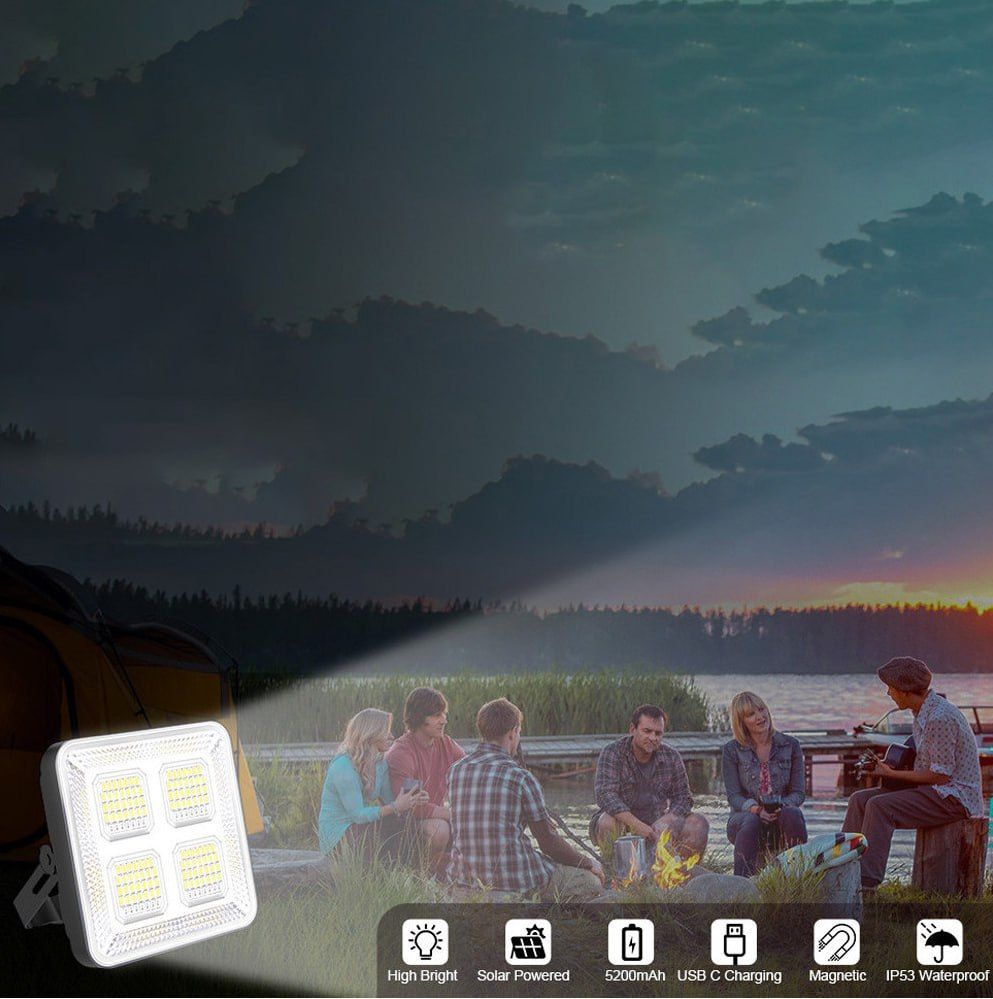 Portable Solar Light wih Powerbank for Outdoor Emergency Work & Camping Light