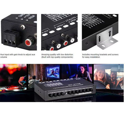 Professional 7 Band Car Audio Tuning Amplifier Parametric Equalizer