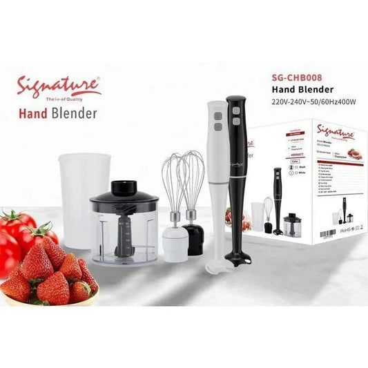 Signature 3 in 1 Electric Hand-held Mixer and Blender for Multi-Purpose Kitchen Use