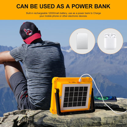 Portable Solar Light wih Powerbank for Outdoor Emergency Work & Camping Light