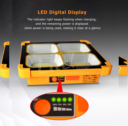 Portable Solar Light wih Powerbank for Outdoor Emergency Work & Camping Light
