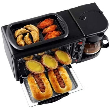 Sokany 3 IN 1 Electric Machine Breakfast Maker; Toaster, Oven, Coffee Maker