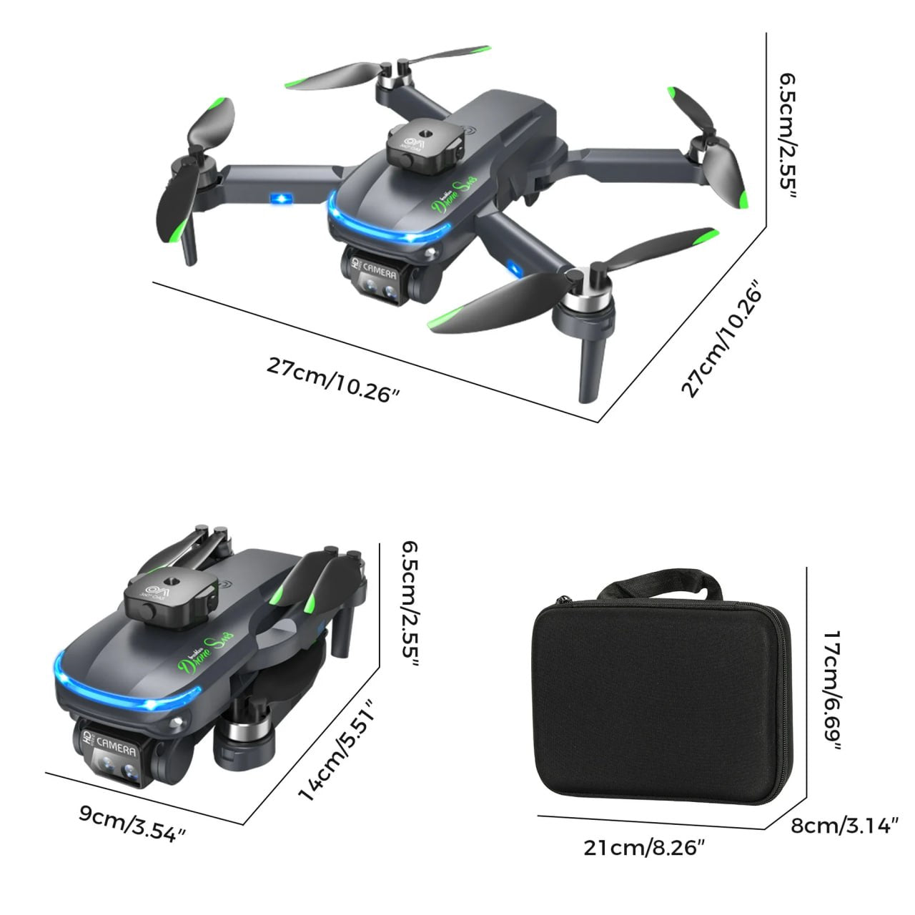 S118 Drone - Foldable RC Quadcopter with Brushless Motor and HD Camera | Aerial Photography Four Axis Aircraft Toy for Beginners, Kids & Outdoor