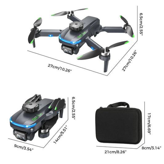 S118 Drone - Foldable RC Quadcopter with Brushless Motor and HD Camera | Aerial Photography Four Axis Aircraft Toy for Beginners, Kids & Outdoor