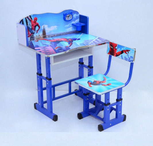 Height Adjustable Wooden Study Table and Chair for Kids Color Theme