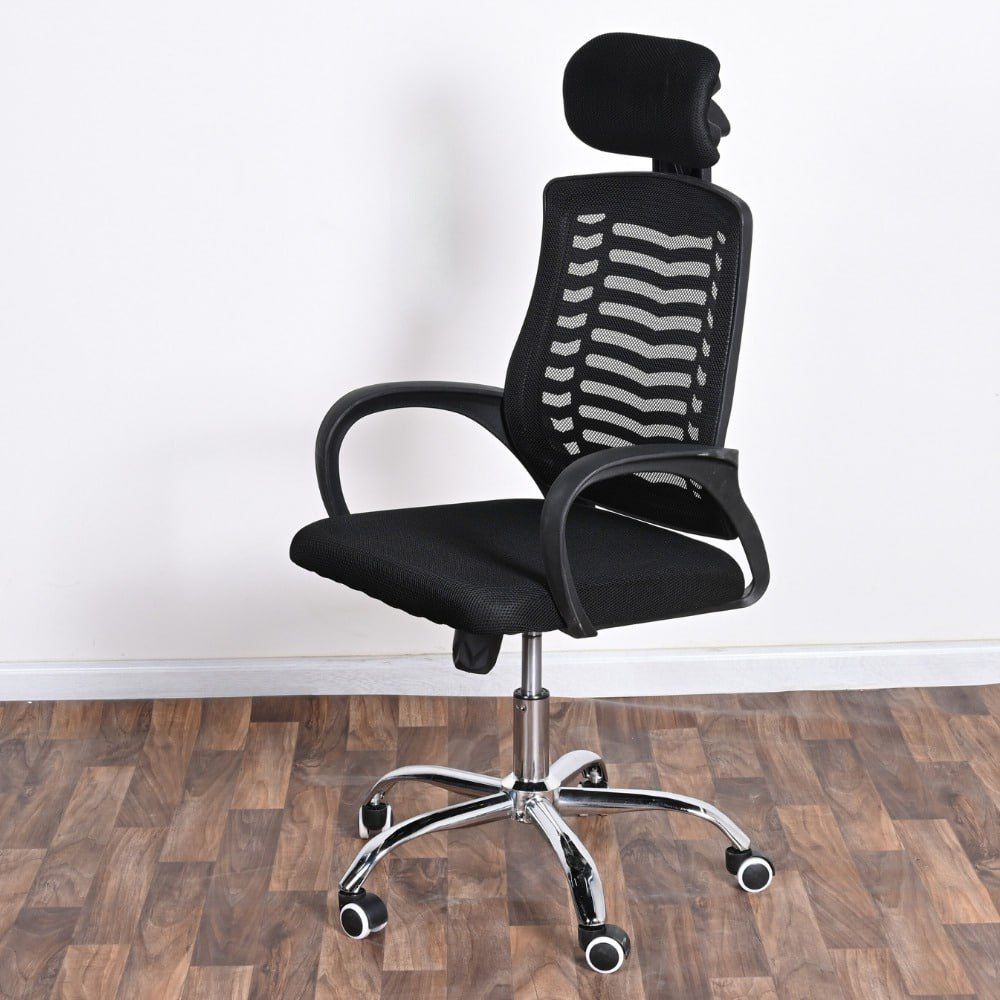 Highback Mesh Office Orthopedic Chair With Adjujstable Headrest