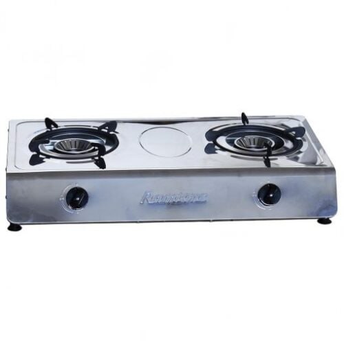 Ramtons stainless steel, 2 Burner Gas Cooker with 1 Year Warranty