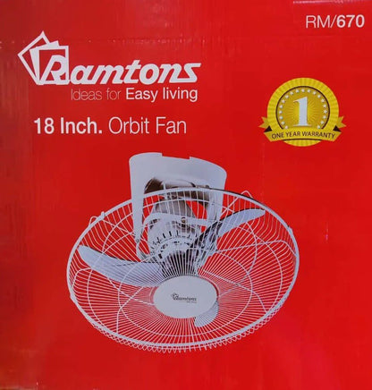 Ramtons Ceiling Orbit Fan 18 inch with 1 Year Warranty