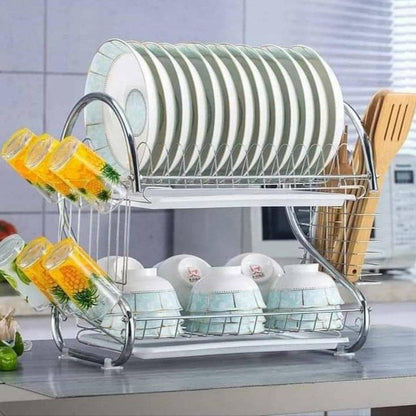 Durable Kitchen Drainer Rack Multifunctional Dish Rack for Plates, Cups, and Cutlery
