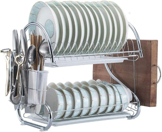 Durable Kitchen Drainer Rack Multifunctional Dish Rack for Plates, Cups, and Cutlery