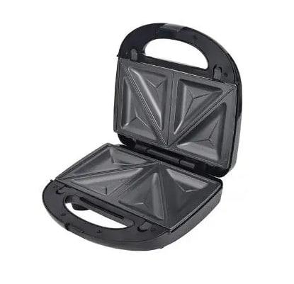 Non-Stick 2 In 1 Sandwich Maker And Toaster with Locking Lid, Cool Touch Handle