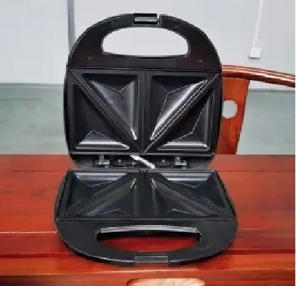 Non-Stick 2 In 1 Sandwich Maker And Toaster with Locking Lid, Cool Touch Handle