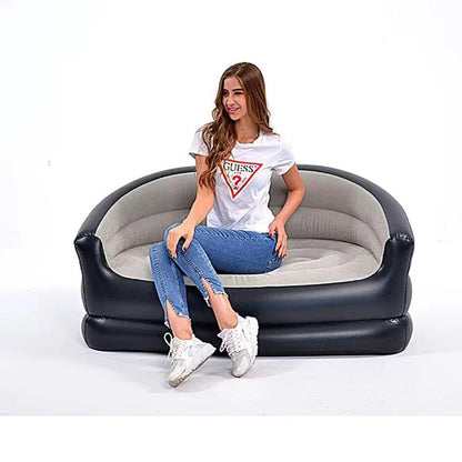 Inflatable 2 Seater Sofa Couch with Comfort Flocked Surface