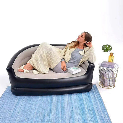 Inflatable 2 Seater Sofa Couch with Comfort Flocked Surface