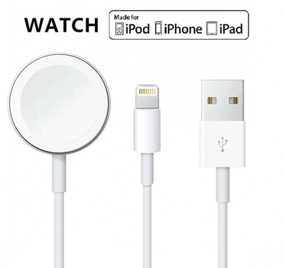 Wireless Magnetic Fast Charger for Apple Watch 3 Ft Cable for Series 7 to 1