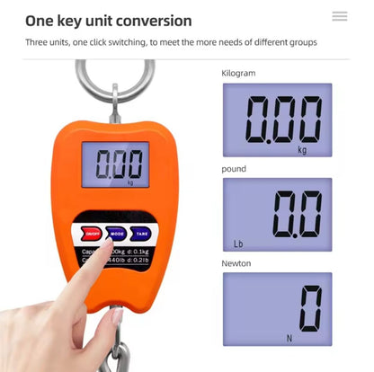 Digital weighing machine 200Kgs Digital hanging Weight Scale Industrial Heavy Duty with Batteries for Farm, Hunting, Bow Draw Weight, Big Fish & Hoyer Lift with Accurate Sensor Digital