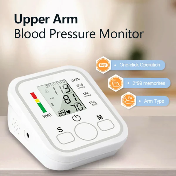 Upper Arm Blood Pressure Monitor Machine for Home Use