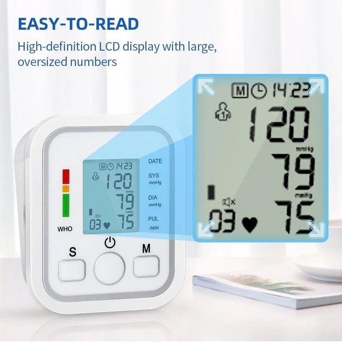 Upper Arm Blood Pressure Monitor Machine for Home Use