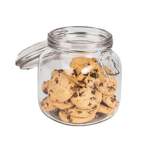 Stylish Quality Bon Appetit Glass Storage Jar with Closing Clip Classy