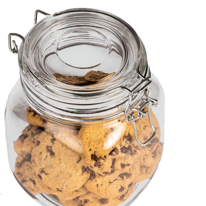 Stylish Quality Bon Appetit Glass Storage Jar with Closing Clip Classy