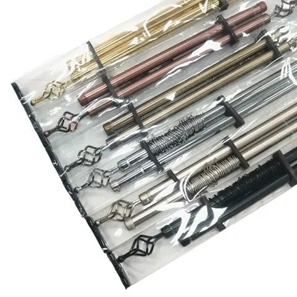 Extendable Window & Door Curtain Rods Double + Holders & Screws