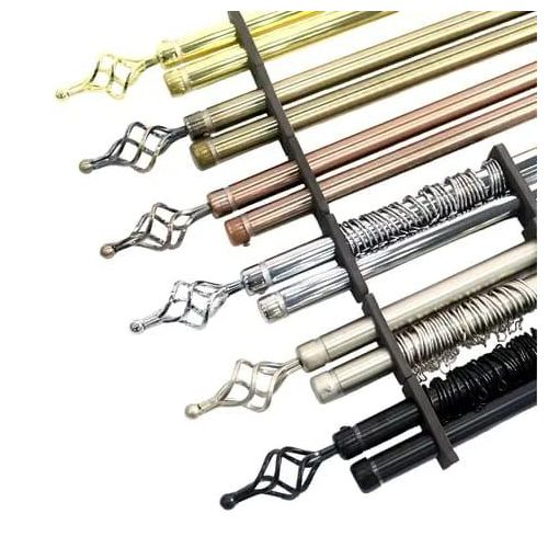 Extendable Window & Door Curtain Rods Double + FREE Holders And Screws