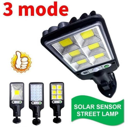 LED Solar Light Motion Sensor 3 Mode Flood Lamp Outdoor Wall Street Lamp