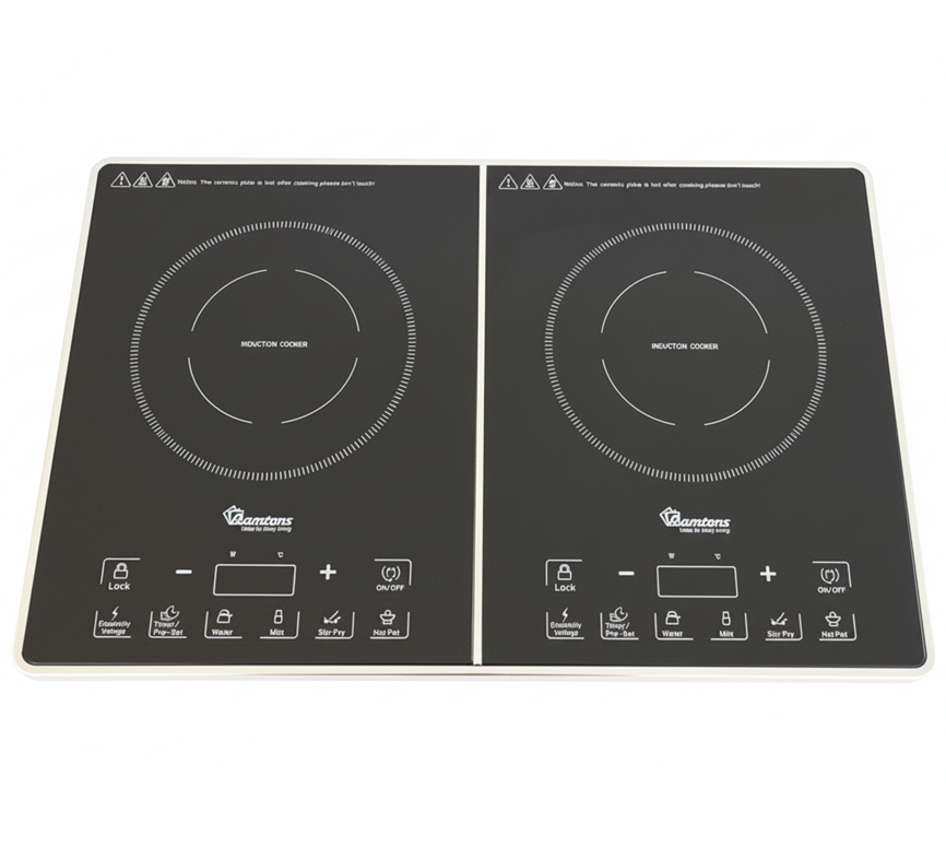 Ramtons Double Plate Energy Saving Induction Cooker with 1 Year Warranty