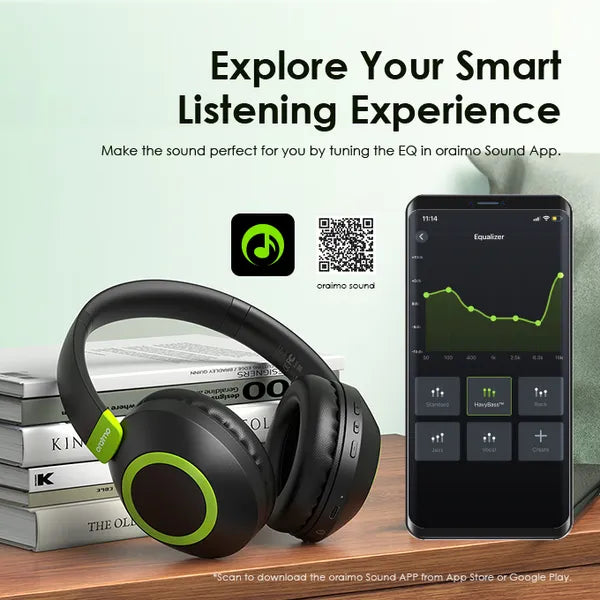 oraimo BoomPop 2 ENC Over-Ear Wireless Headphones