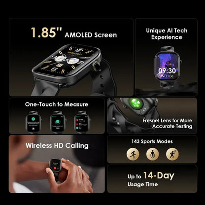 oraimo Watch Pro AM 1.85″ AMOLED IP68 Smart Watch