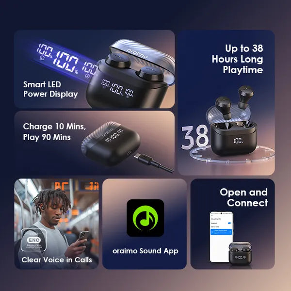oraimo AirBuds 4 ENC True Wireless Earbuds