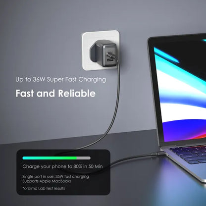 oraimo PowerGaN 36 Pro 36W Wall Charger Kit with Type-C Cable
