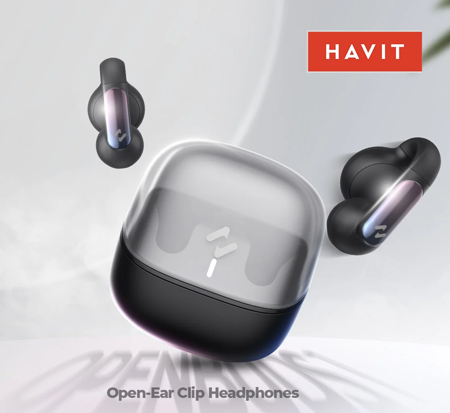 HAVIT TW980 Waterproof Open Ear Clip Earbuds With Dual Mic ENC