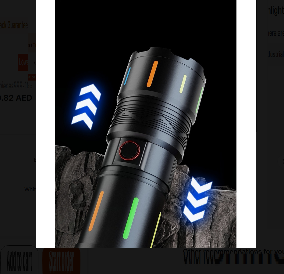 Powerful flashlight USB telescopic zoom 150W Can Charge a Phone