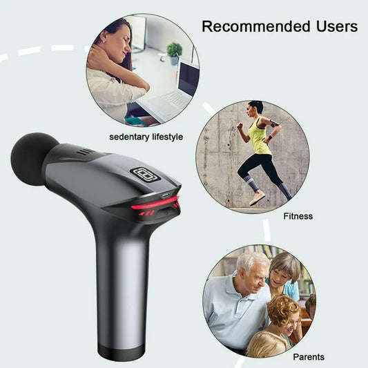 Massage Gun Professional Deep Muscle Massager, 8 Speeds, 5 Heads