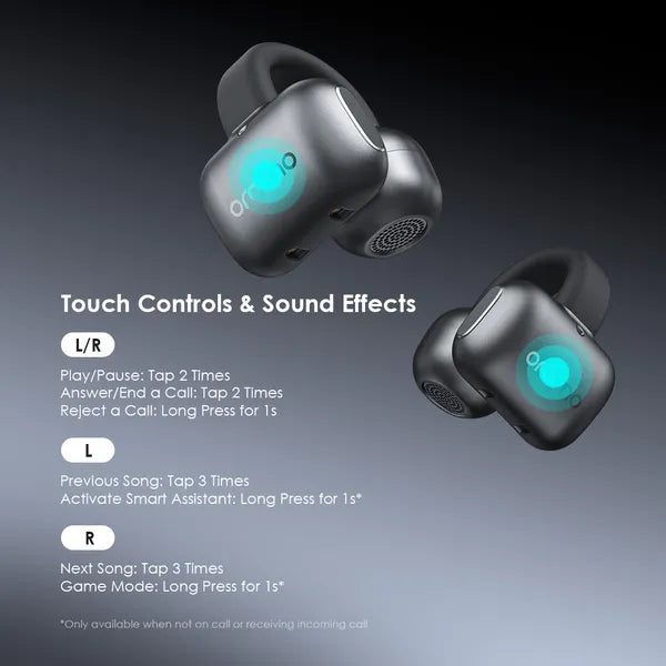 oraimo OpenSnap N Clip-On Open-Ear True Wireless Earbuds