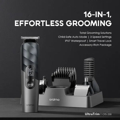 oraimo UltraTrim 16-In-1 Complete Family Grooming Kit