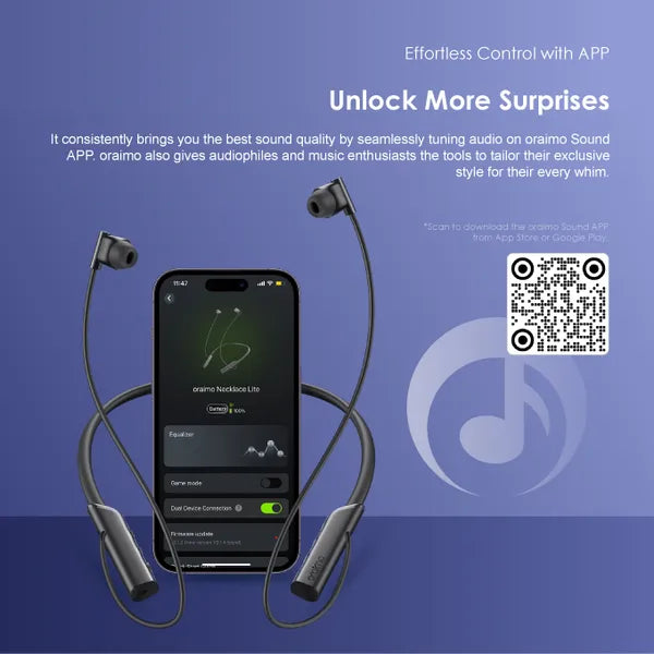 oraimo Necklace Lite Call Vibration Wireless Headphones