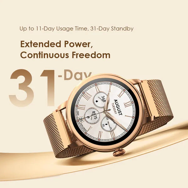 oraimo Watch Muse 1.32” AMOLED IP68 Smart Watch - Rose Gold