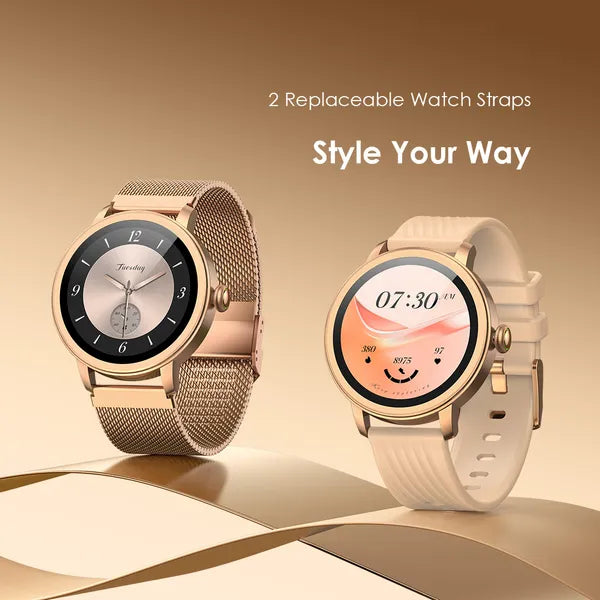 oraimo Watch Muse 1.32” AMOLED IP68 Smart Watch - Rose Gold