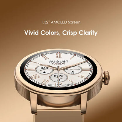 oraimo Watch Muse 1.32” AMOLED IP68 Smart Watch - Rose Gold