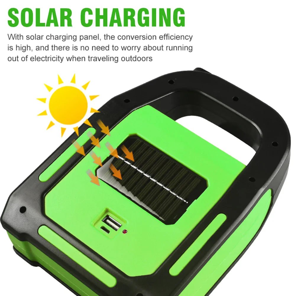 3 IN 1 Solar USB Rechargeable Brightest COB LED Camping Lantern