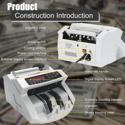 Money Counter Machine with Value Count with Counterfeit Detection Function