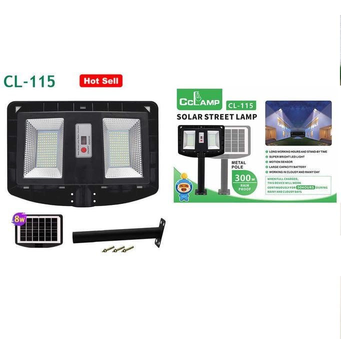 Cclamp Double Sided Solar Street Light With Motion Sensor and Pole