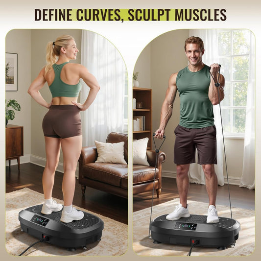Full body Vibrating Plate Exercise Machine for Lymphatic Drainage, Weight Loss, Toning & Wellness