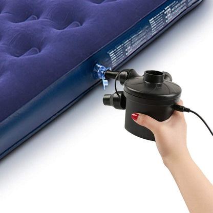 Electric Air Pump with 3 Hoses for Inflating Mattresses, Airbeds, Pools, Toys, Rafts and Vacuum Bags