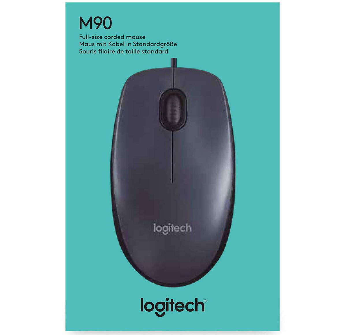 USB Logitech Wired Mouse M90 Gray/Black